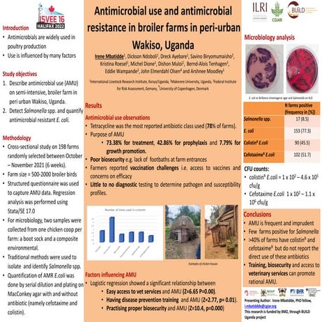 Antimicrobial use and antimicrobial resistance in broiler farms in peri-urban...