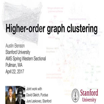Higher-order graph clustering at AMS Spring Western Sectional