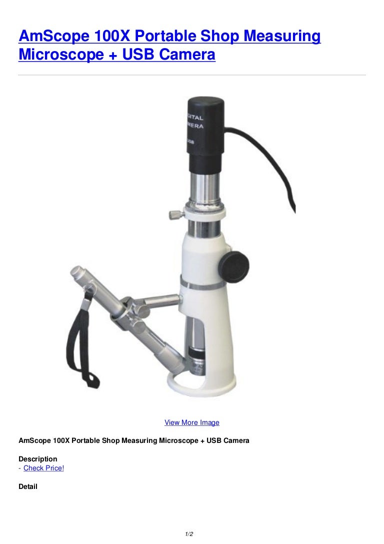 Am scope 100x portable shop measuring microscope usb camera