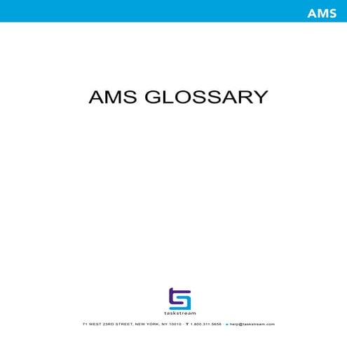 AMS glossary