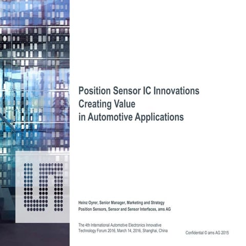 Position Sensor IC Innovations Creating Value in Automotive Applications