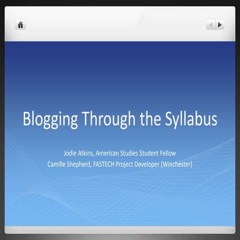 Blogging Through the Syllabus #FastechUK