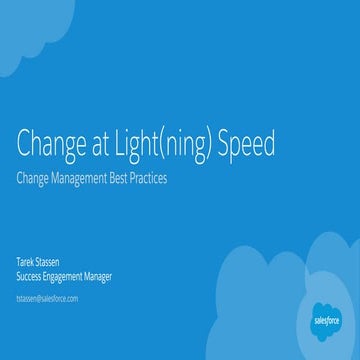 Success Services - Change management best practices