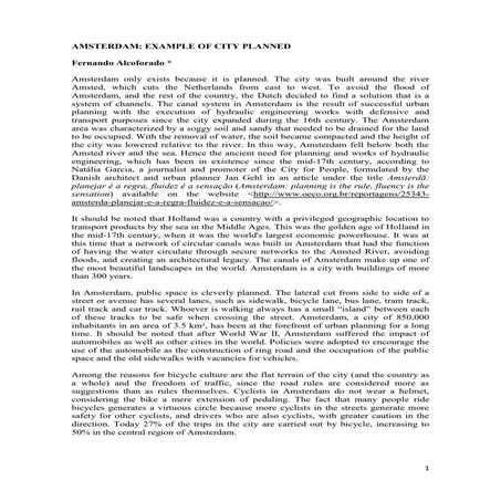 Amsterdam example of city planned | PDF