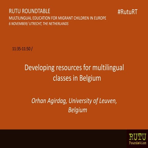 Developing Resources for Multilingual Classes in Belgium