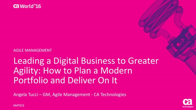 Leading a Digital Business with Greater Agility: How to Plan a Modern Portfol...