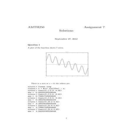 Amth250 octave matlab some solutions (2)