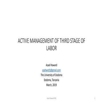 Active Management of Third Stage of Labor