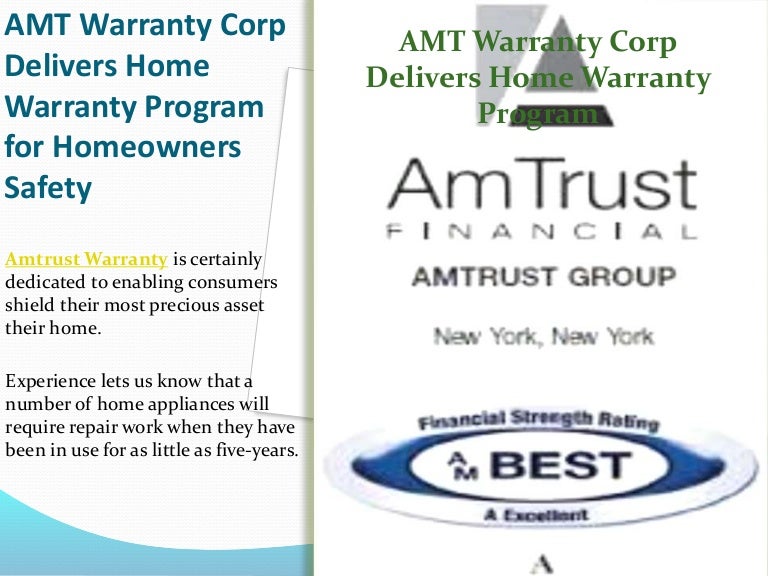 Amt warranty corp delivers home warranty program for homeowners safety