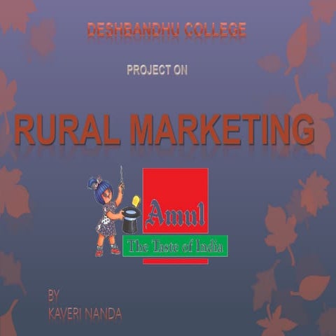 Amul- Rural Marketing