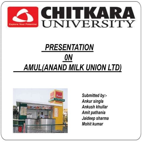 Amul ppt  from vivek