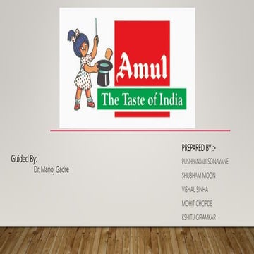 Amul presentation finally done 