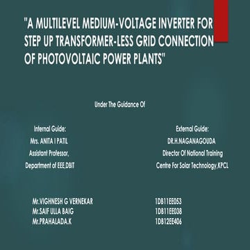 A multilevel medium voltage inverter