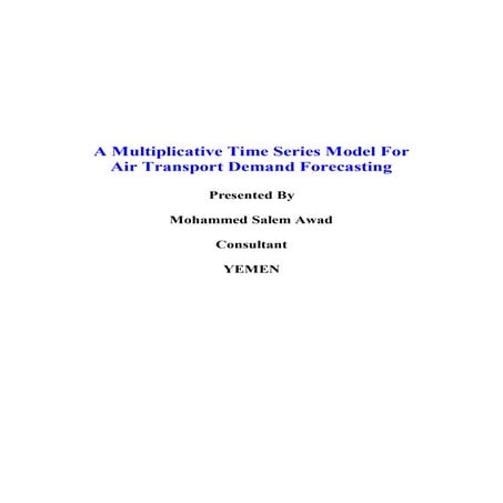 A multiplicative time series model