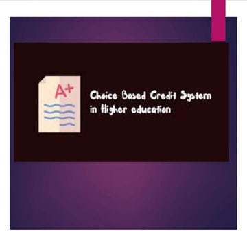 Choice based credit system by ugc | PPTX
