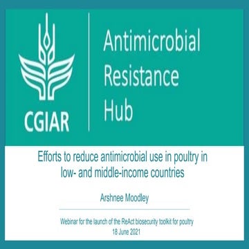 Efforts to reduce antimicrobial use in poultry in low- and middle-income coun...