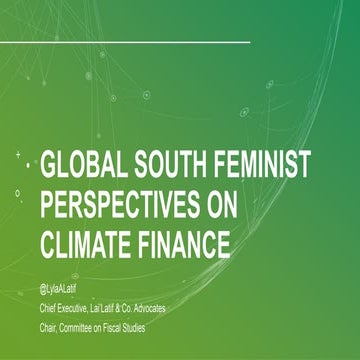Global South Feminist Perspectives on Climate Finance | PPTX