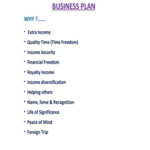 Amway Business Plan