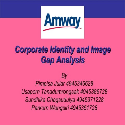 Amway Corporate Identity and Image