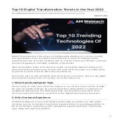 Top 10 digital transformation trends in the year 2022