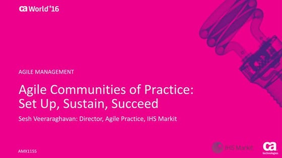 Agile Communities of Practice: Set Up, Sustain, Succeed