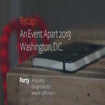 An Event Apart DC: The Recap