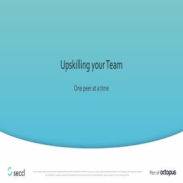 Upskilling Your Team: One Peer At A Time
