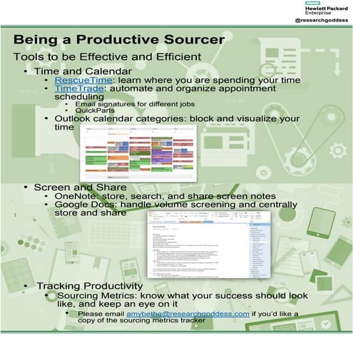 Amybeth Quinn  being a productive sourcer