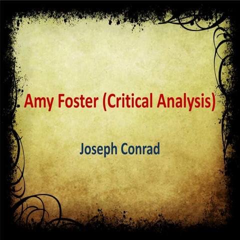 Amy foster (critical analysis)