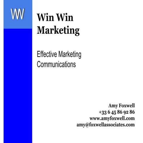 Amy Foxwell Marketing Communication Ideas