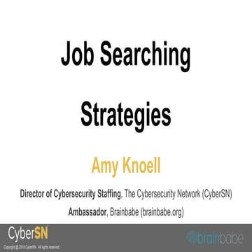 Job search strategies and interview tips