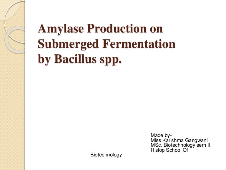 Amylase production