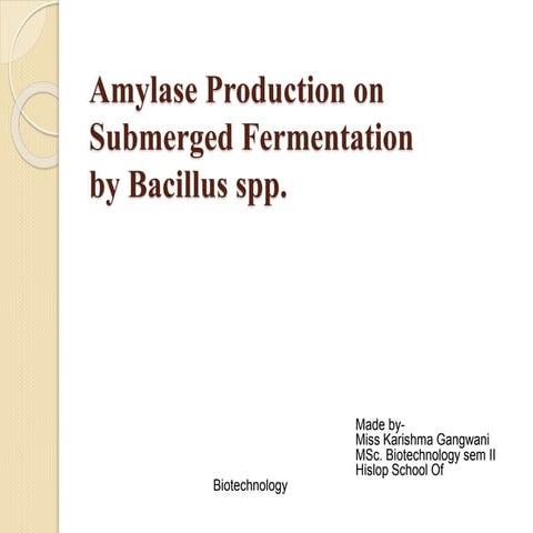 Amylase production