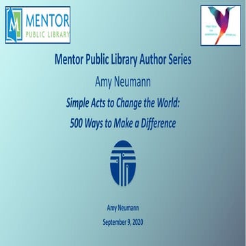 Amy Neumann Simple Acts Book Mentor Library September 2020