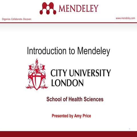  Mendeley  Citation Manager Presentation for Systematic Reviews [ Amy Price, ...