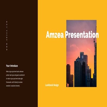 Amzea Presentation : Dark Color Theme