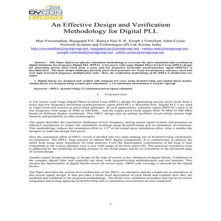 An Effective Design and Verification Methodology for Digital PLL