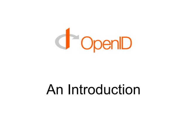 An Introduction to OpenID