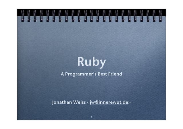 An Introduction to Ruby | PPT