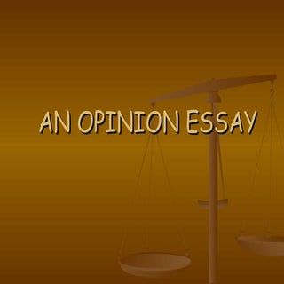 An Opinion Essay