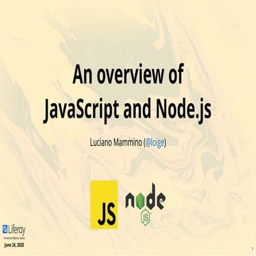 An overview of JavaScript and Node.js