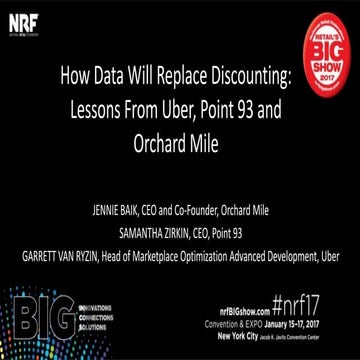How Data Will Replace Discounting: Lessons From Uber, Point 93 and Orchard Mile