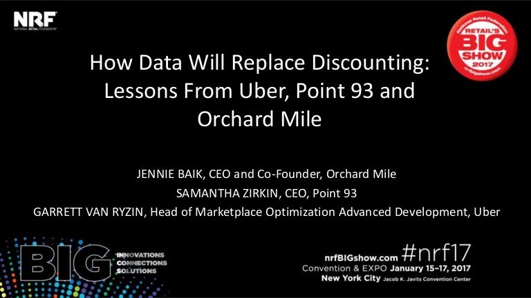 How Data Will Replace Discounting: Lessons From Uber, Point 93 and Ou2026
