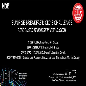 Sunrise Breakfast: CIO's Challenge