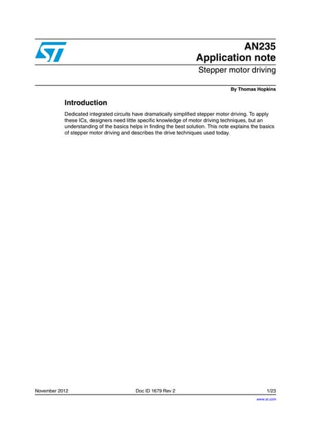 An235   stepper motor driving