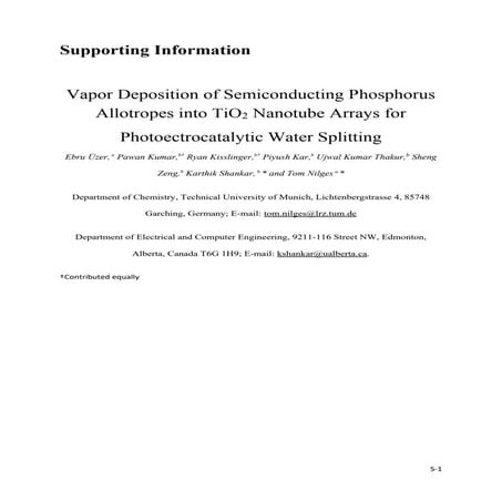 Vapor Deposition of Semiconducting Phosphorus Allotropes into TiO2 Nanotube A...