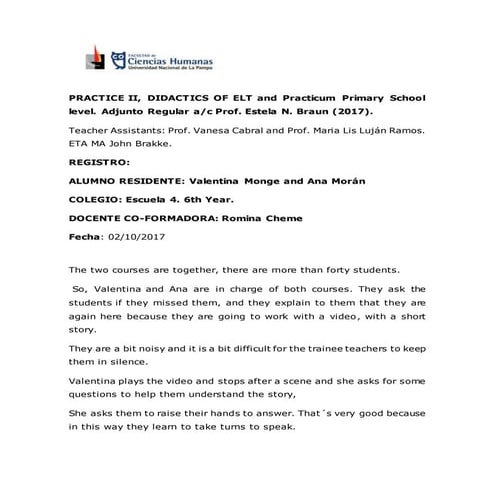 Feedback from Vanesa about the Literature Project