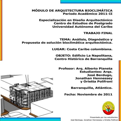 analisis bioclimatico edificio la napolitana