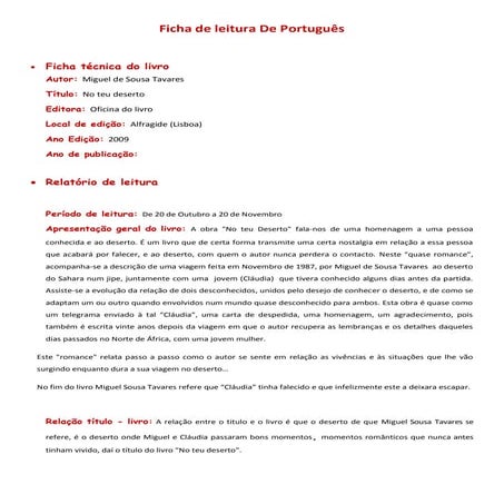 Ficha de leitura - Ana Carolina