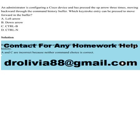 An administrator is configuring a Cisco device and has pressed the u.pdf